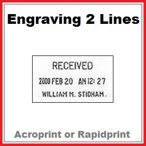 Engraving for Time & Date Stamp | 2 Lines