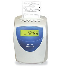 Amano Mrx-35 Amano Time Clock /w 2 Ribbons, 50 Timecards