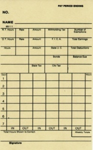 Time Card Amano Ex9000 Weekly Single Sided Timecard 85111 Box of 1000