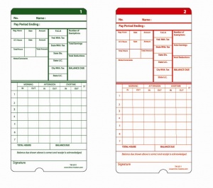 Time Card Thermal Time Clock TM-2010-TC-WB Box of 100