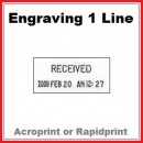 Engraving for Time & Date Stamp | 1 Line