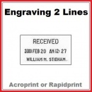 Engraving for Time & Date Stamp | 2 Lines