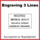 Engraving for Time & Date Stamp | 3 Lines